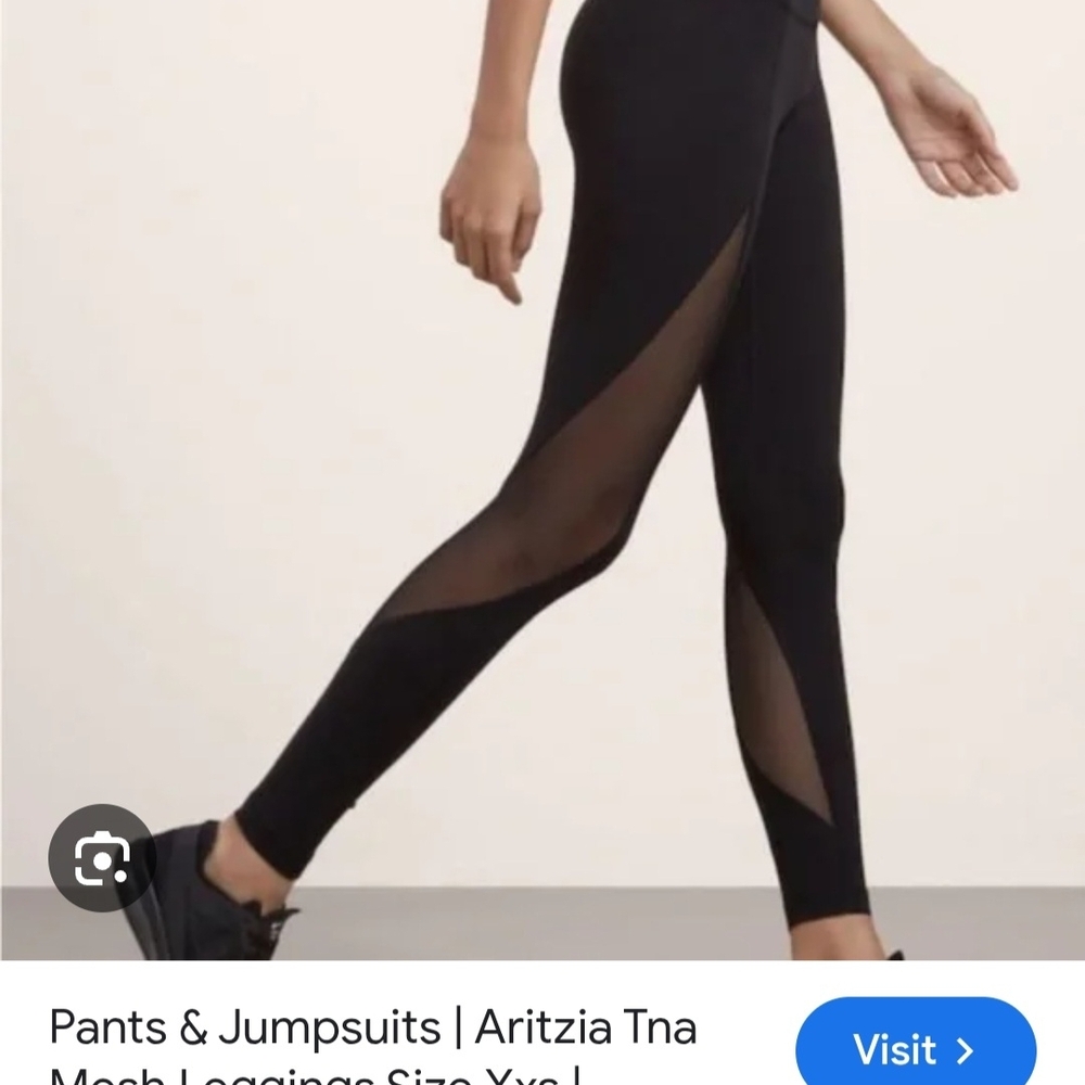 TNA Black Mesh Panel Leggings - High-Rise Active Leggings